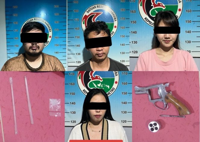 
 Empat Orang Diciduk di Metro, Polisi Temukan Sabu dan Senpi Rakitan